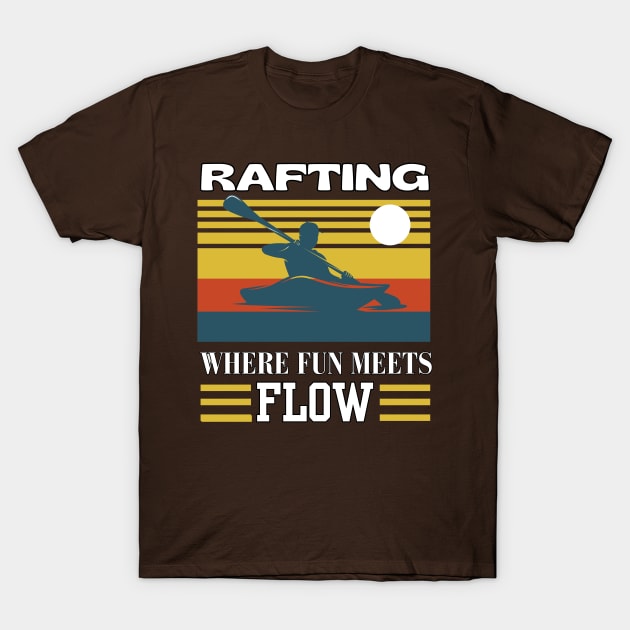 Vintage Rafting Where fun meets the flow T-Shirt by Just-One-Designer 